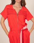 Zipped Dress in Poppy Size 10