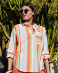 Striped Shirt in Apricot Size 14