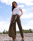 Cargo Trousers in Army Green