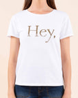 HEY Crew Neck T-Shirt in White