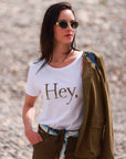 HEY Crew Neck T-Shirt in White