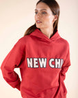 Message Hoodie in Brick Red