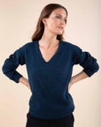 Reversible Sequin Jumper in Petrol Blue