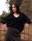 Reversible Sequin Jumper in Black