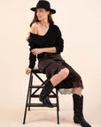 Reversible Sequin Jumper in Black