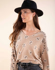 Bandana Print Jumper in Beige