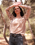 Bandana Print Jumper in Beige