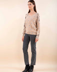 Bandana Print Jumper in Beige