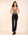 JANE Studded Flare Jeans in Black
