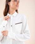 Chain Detail Shirt in White