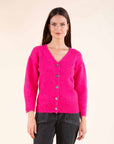 Decorative Button Cardigan in Pink