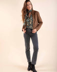 Printed Loose Blouse in Peacock