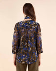 Printed Loose Blouse in Olive