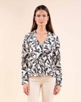 Wrap Effect Blouse in Ecru