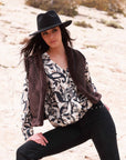 Wrap Effect Blouse in Ecru