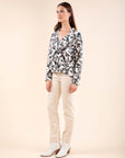 Wrap Effect Blouse in Ecru