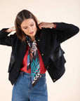 Smart bomber Jacket in Night Blue
