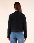 Smart bomber Jacket in Night Blue