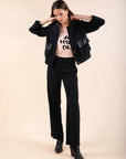 Smart bomber Jacket in Night Blue