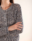 Tricolour Cardigan in Indigo
