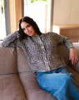 Tricolour Cardigan in Indigo