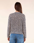 Tricolour Cardigan in Indigo