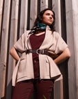 Zipped Cape in Camel