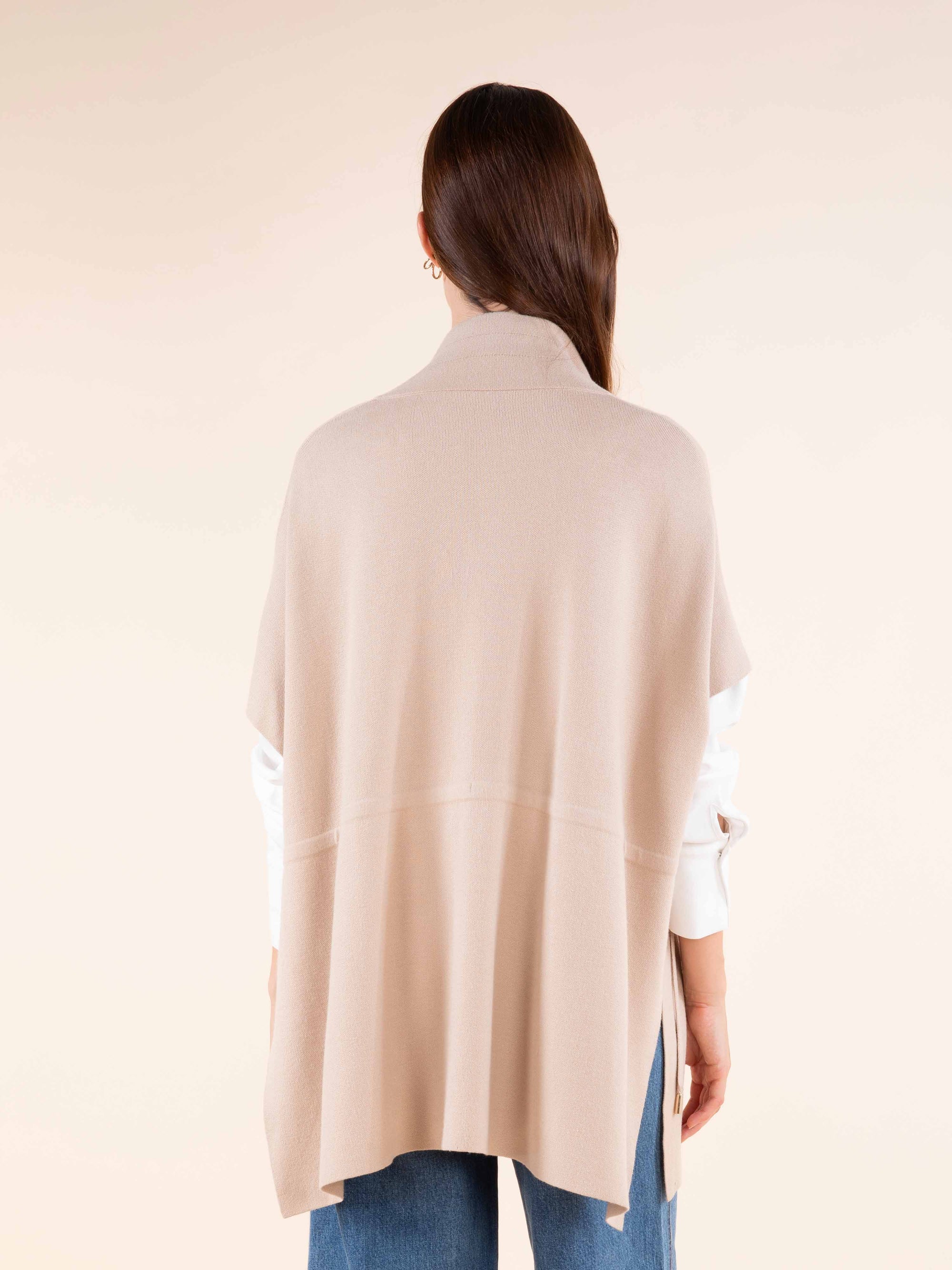 Zipped Cape in Camel