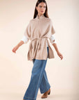 Zipped Cape in Camel