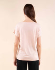 Message Crew Neck T-Shirt in Powder Pink