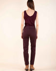 Straight Trousers in Burgundy