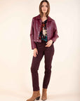Straight Trousers in Burgundy