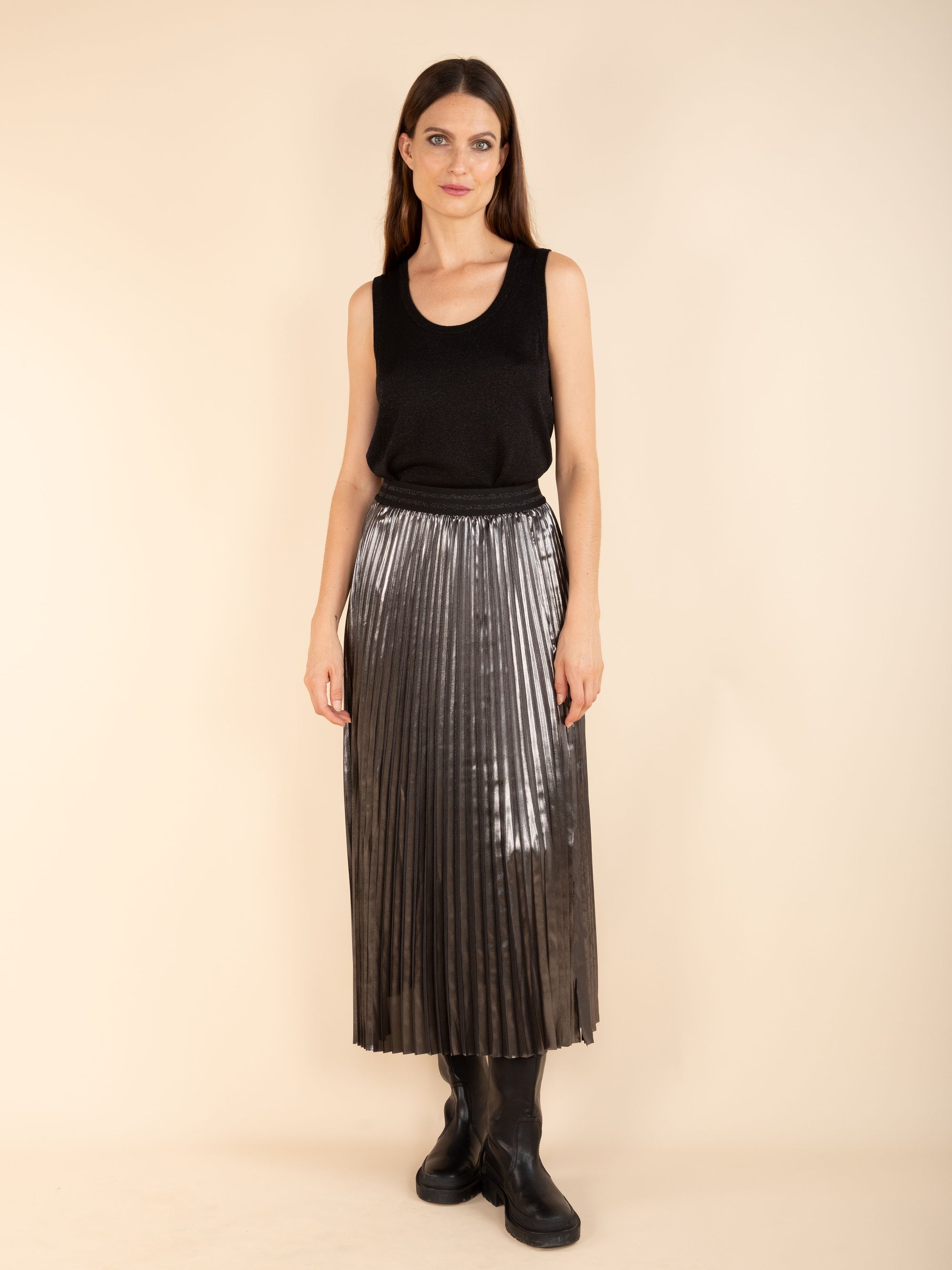 Long Pleated Skirt