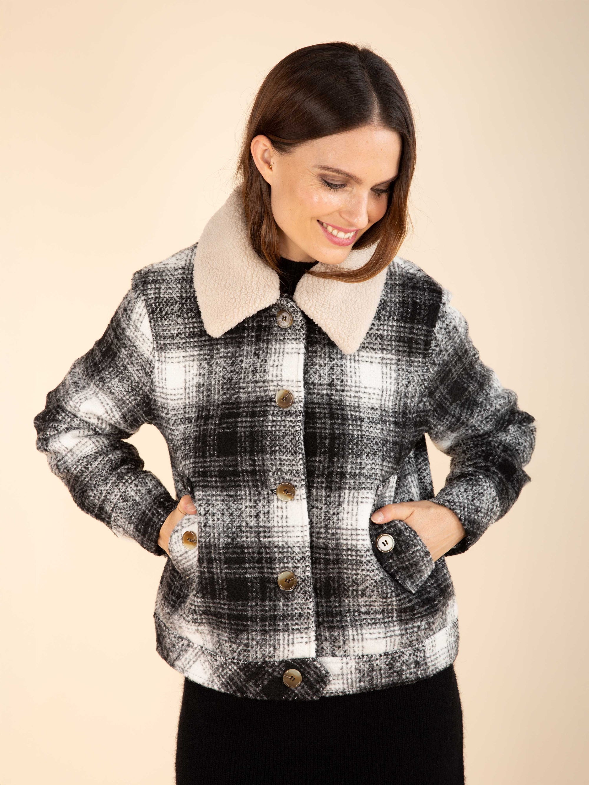 Short Checked Jacket