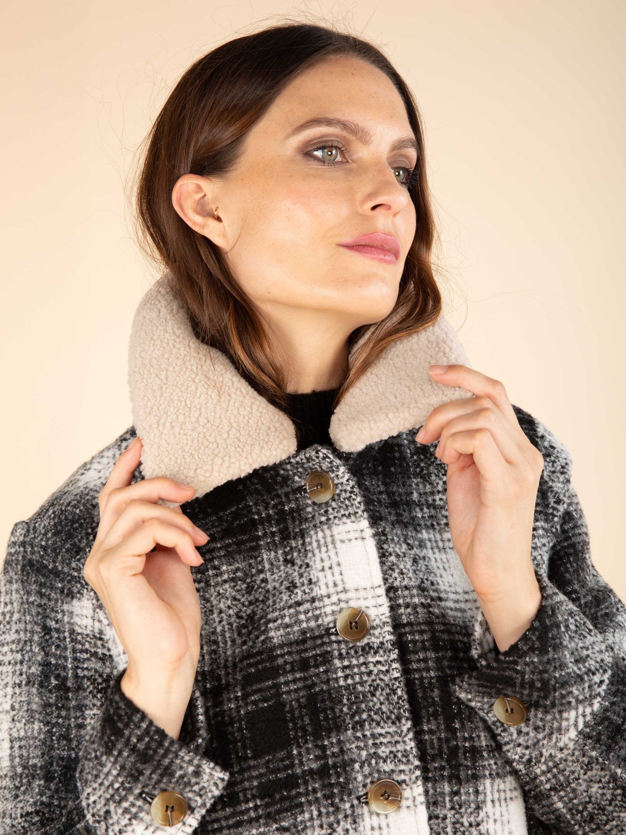 Short Checked Jacket