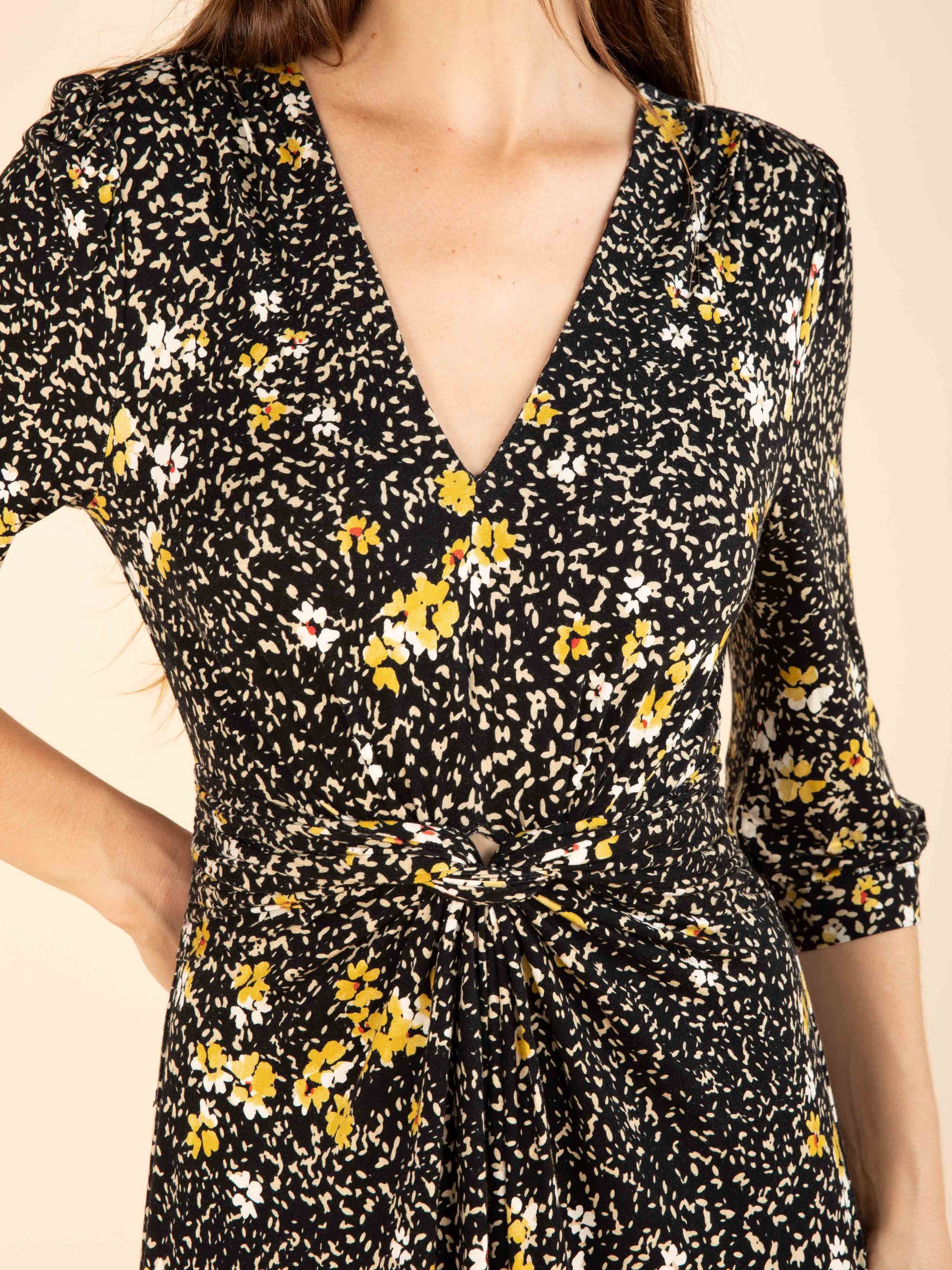 Long Printed Jersey Dress