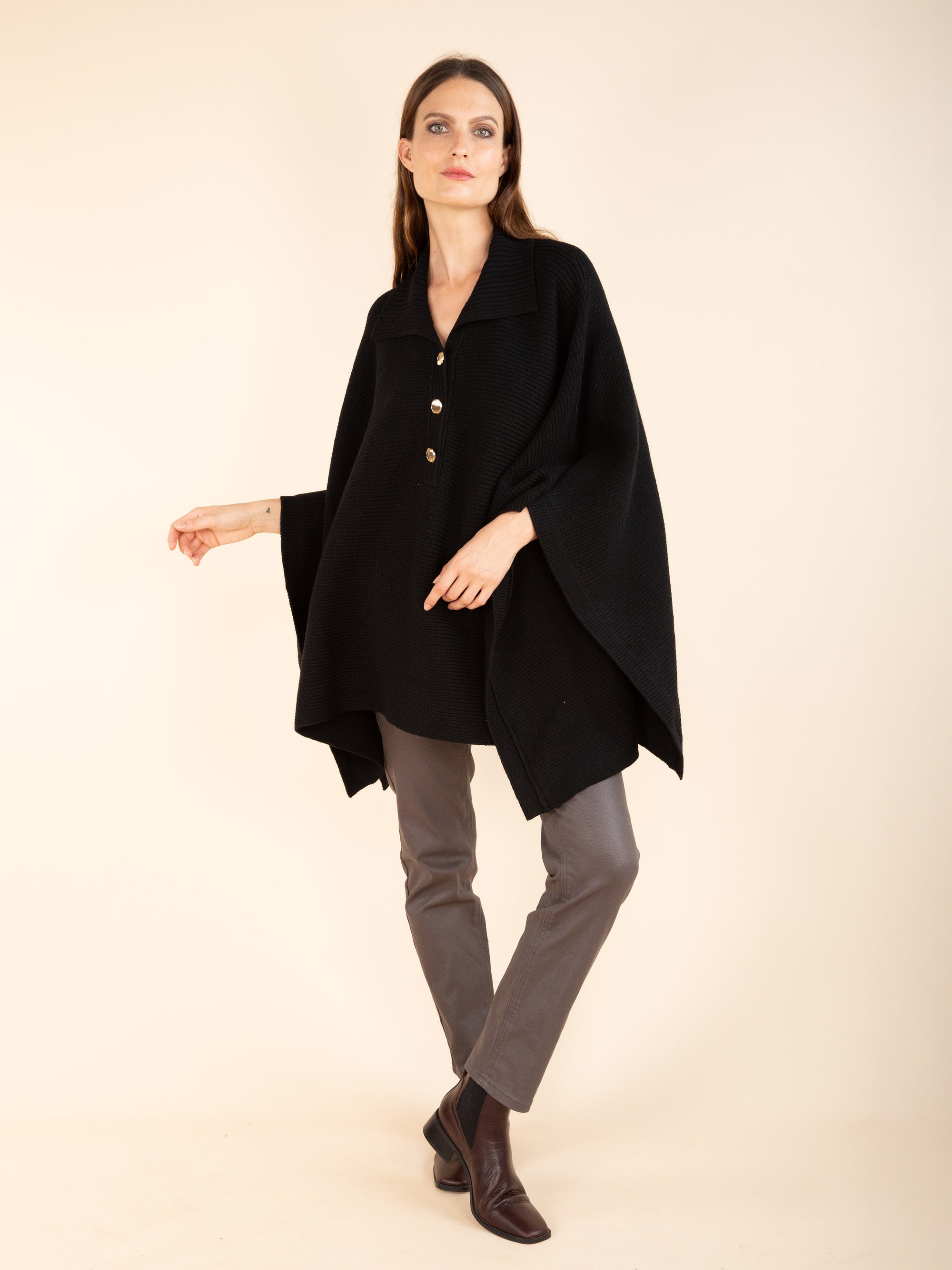 Buttoned Cape