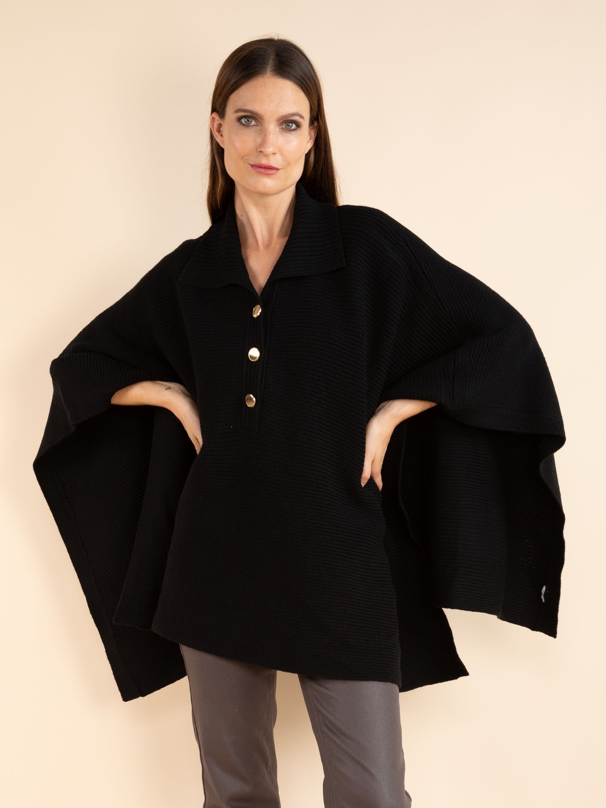 Buttoned Cape