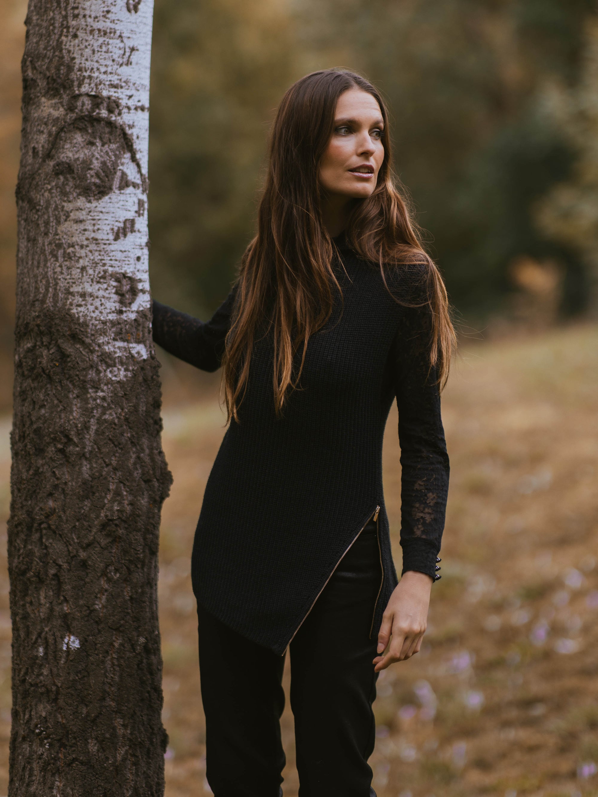 Sleeveless Zip-Up Jumper in Anthracite