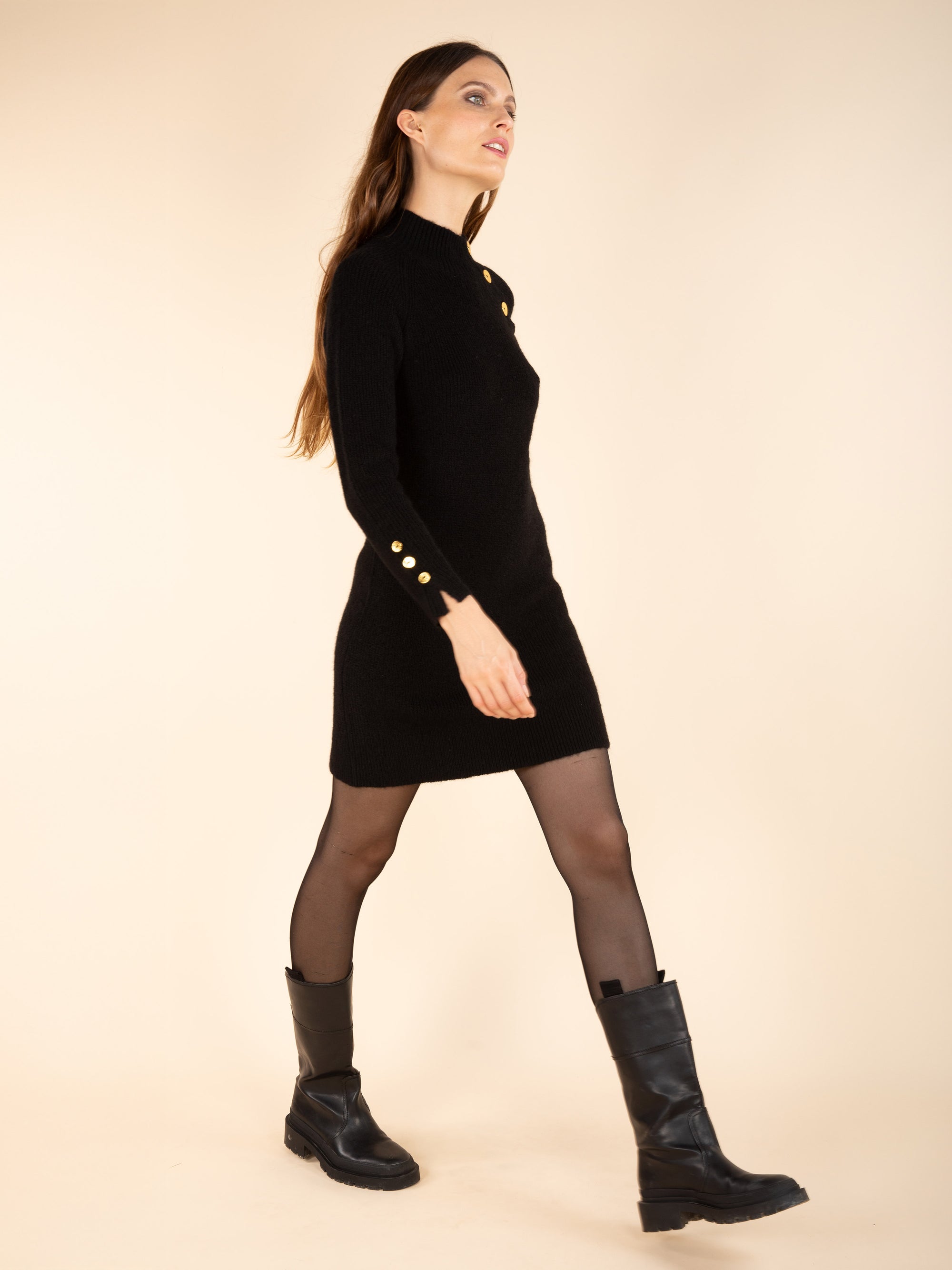 Buttoned Jumper Dress