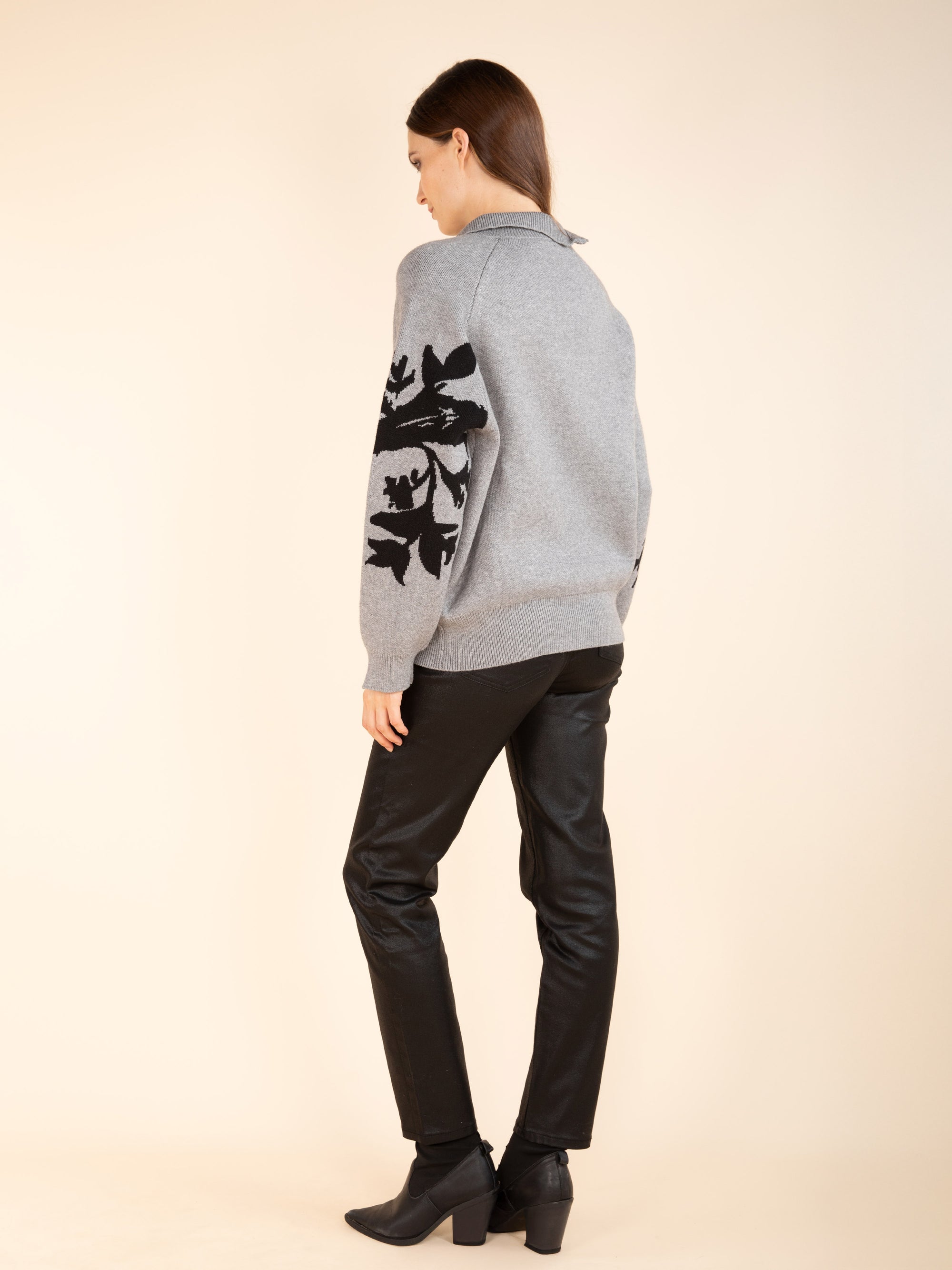 High-Neck Zip-Up Jumper