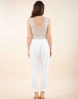 Belted loose Trousers in White or Lemon Yellow