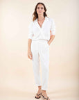 Belted loose Trousers in White or Lemon Yellow