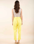 Belted loose Trousers in White or Lemon Yellow