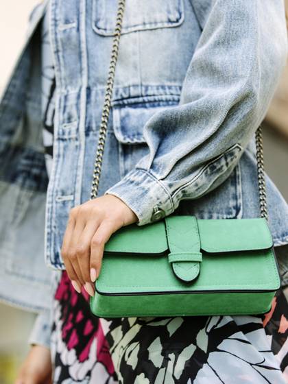 Colourful Handbag in Coral or Green