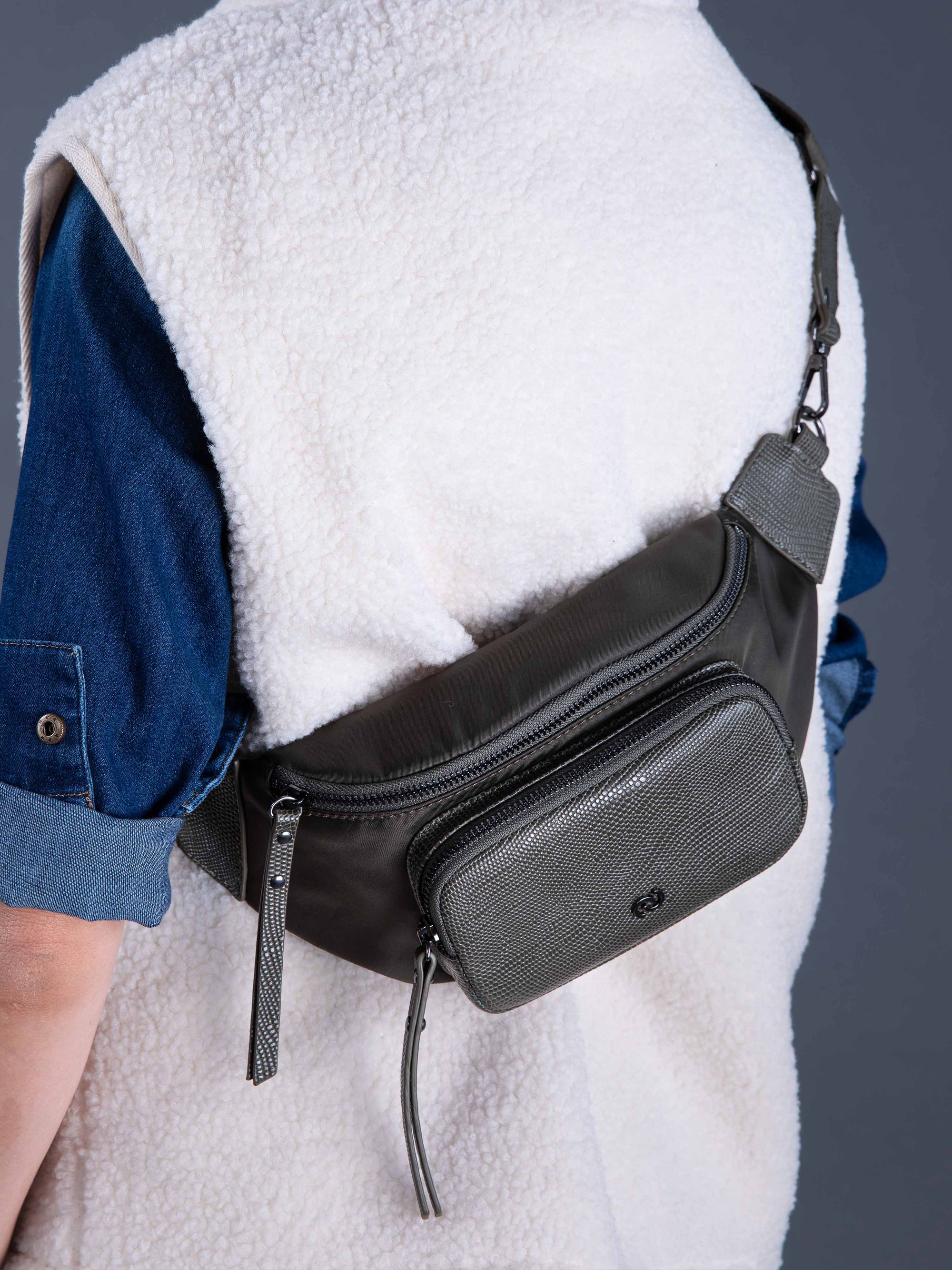 MARCEL Crocodile Effect Belt Bag