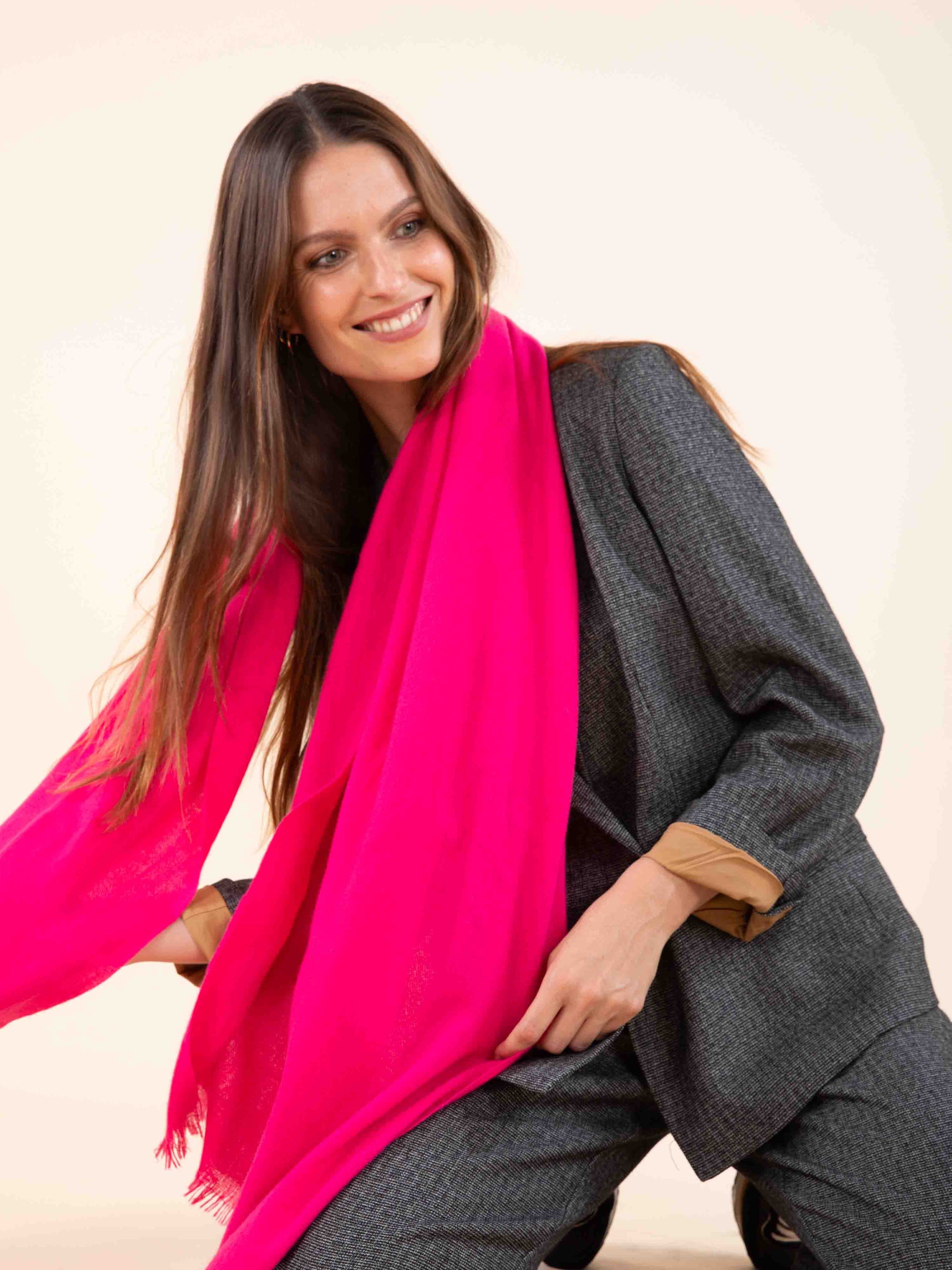 Plain Scarf in Pink