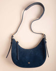 LUCIEN Half Moon Bag in Denim Blue