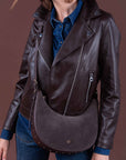 LUCIEN Half Moon Bag in Brown