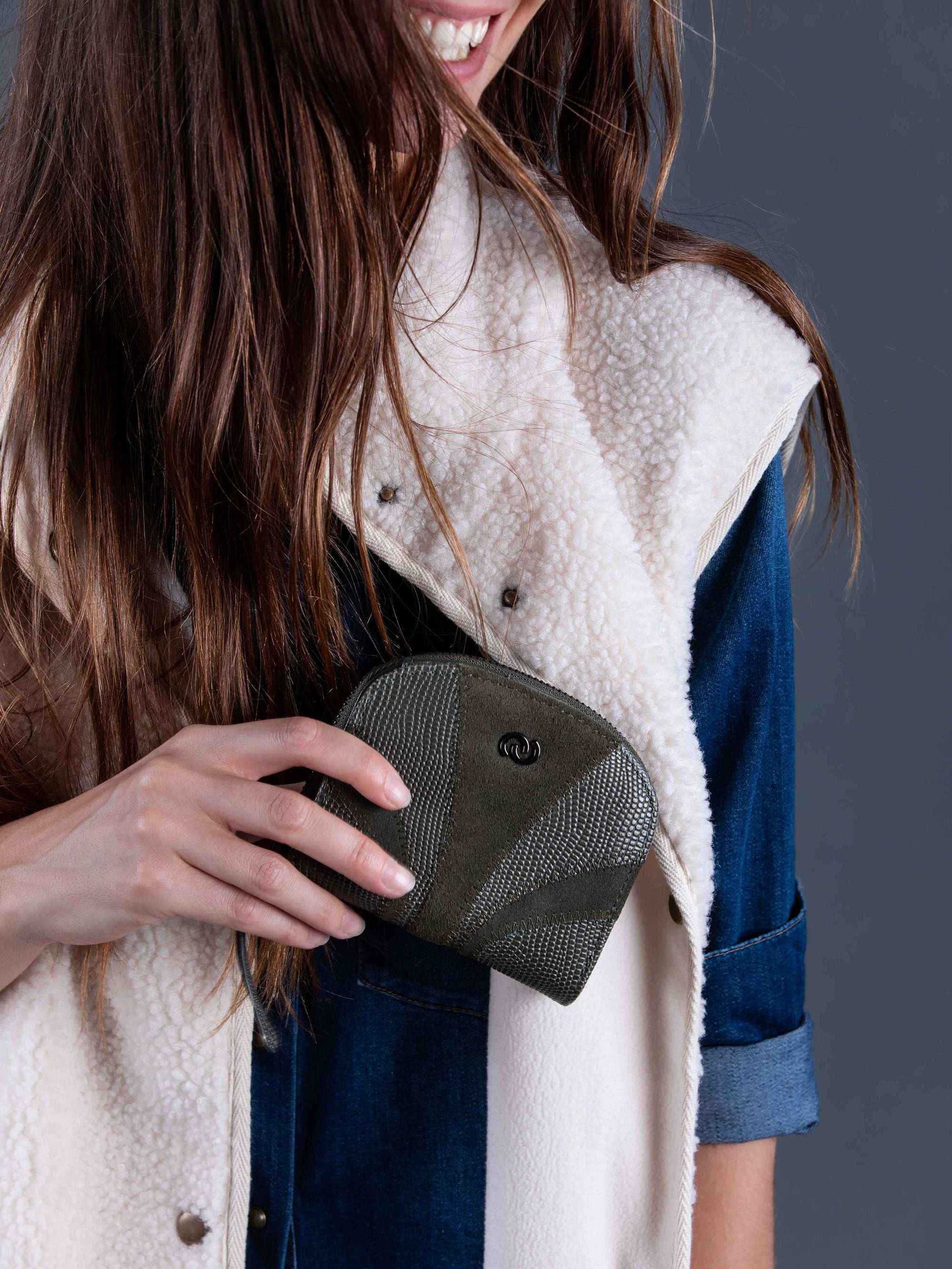 ROMEO Patchwork Purse in Khaki